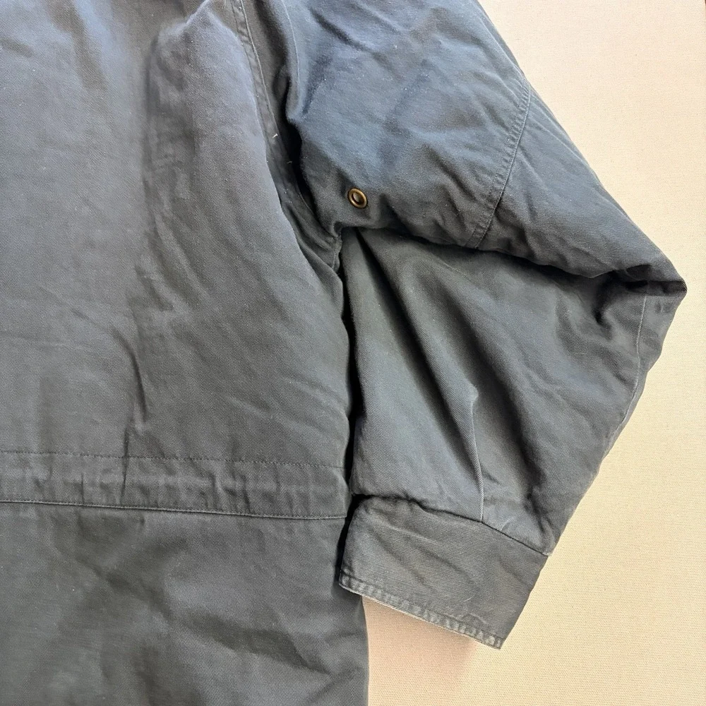 J. Blair Men’s 2XL Blue Barn Coat Plaid Lined Corduroy Collar Chore Jacket